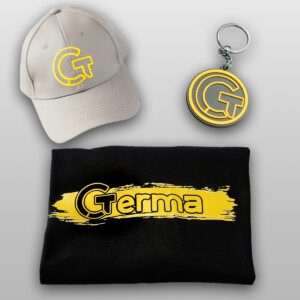 GERMA univerzalen paket z majico, kapo po izbiri in gumijastim obeskom!