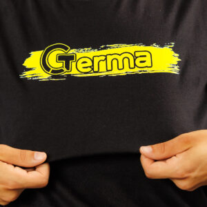 Majica GERMA z rumenim logotipom, 100 % bombaž, udobna